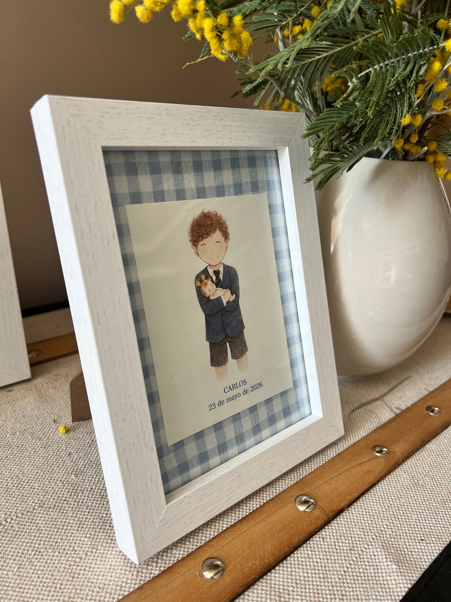 Cuadro "Niño Primera Comunión” personalizado - Azul