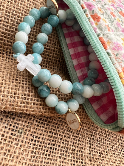 Rosarios de Porcelana con Bolsita * María Madre *