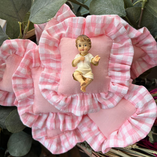 Niño Jesús Almohadita Volante - Emaús Rosa
